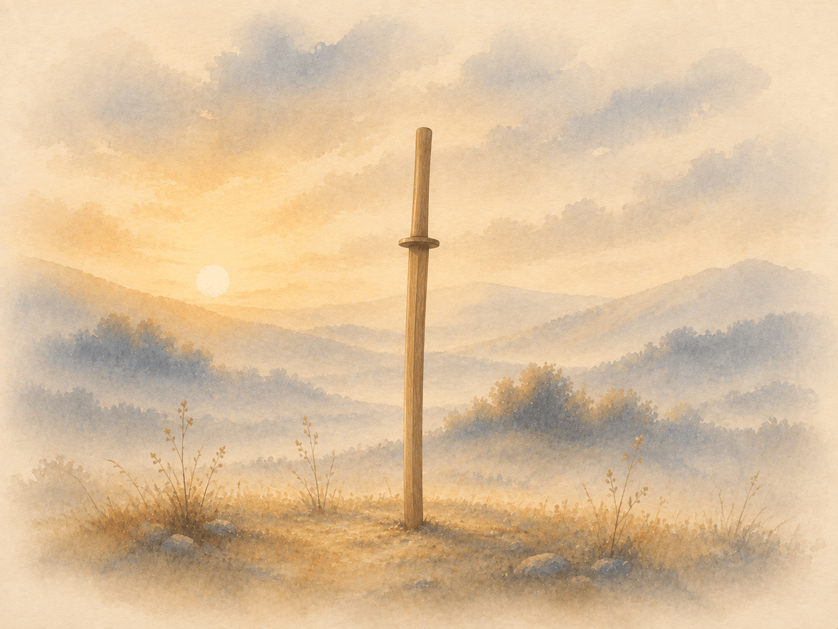 Aquarell-Illustration zu Initiatische Schwertarbeit